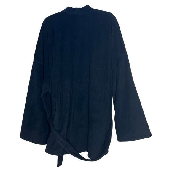 NEW SKIMS Cozy Fleece Wrap Jacket in Onyx Black Size 3X - Picture 11 of 11